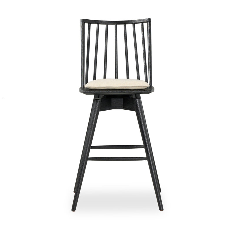 Lewis Swivel Bar Stool, Antwerp Natural/Linen Blend, Counter Stool (26.98" Seat Height)