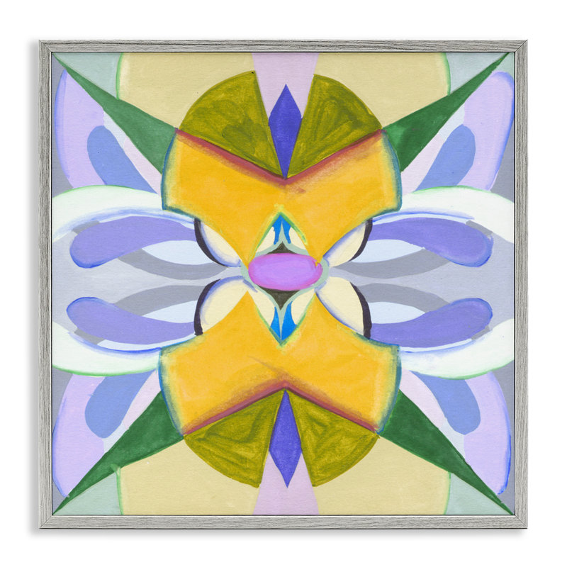 «Revival Kaleidoscope Symmetry», estampe numérique, design par Melissa Wang, H 24 po x l 24 po, Estampe numérique Farmhouse