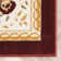Tapis polypropylenered/beige tissé à la machine Harbert