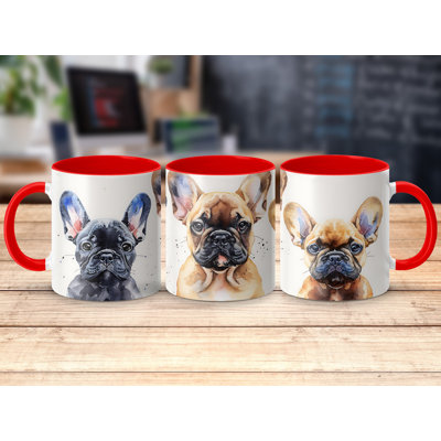 French Bulldog Watercolor Design 11oz Coffee Mug