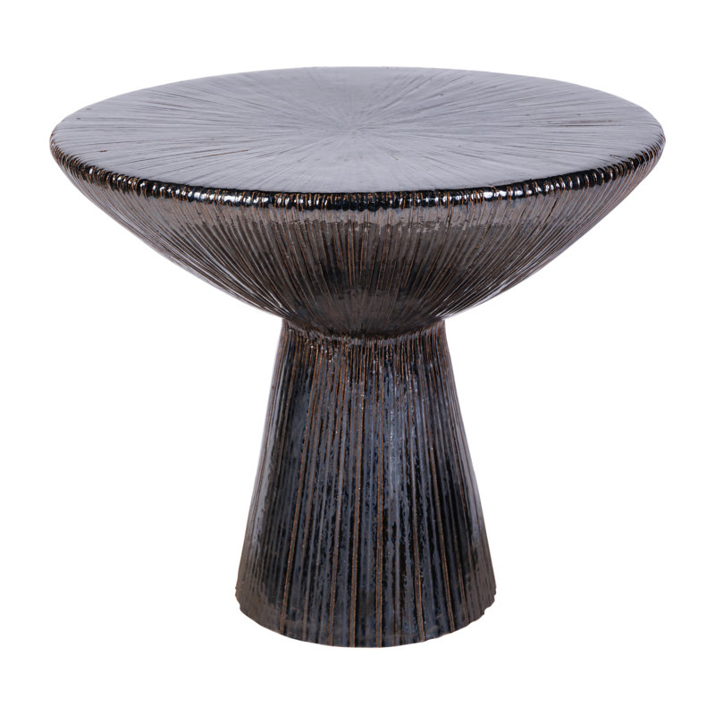 Table d'appoint Sunburst, Fumée semi-lustrée