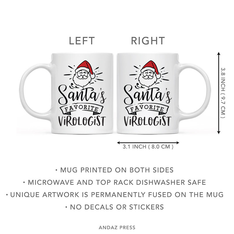 Grande tasse à café le père Noël favori Virologist