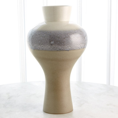 Cream Rises Swell Vase-Lg