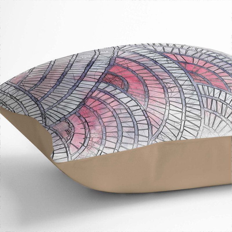Mosaic Circles Cushion with Filling, Stone, 40cm H x 40cm W x 15cm D