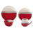 Pasadizo Red and Cream Brushstroke Waves Pattern Western Rustic Lodge 16 Piece Ceramic Dinnerware Set