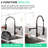 Kitchen Faucet With Pull Down Spray Head, Black And Rose Gold, Single Handle, Easy To Use Elegant Style-1167601352