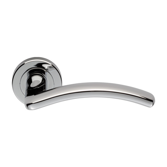 Serozzetta Design Latch Door Handle, Polished Chrome