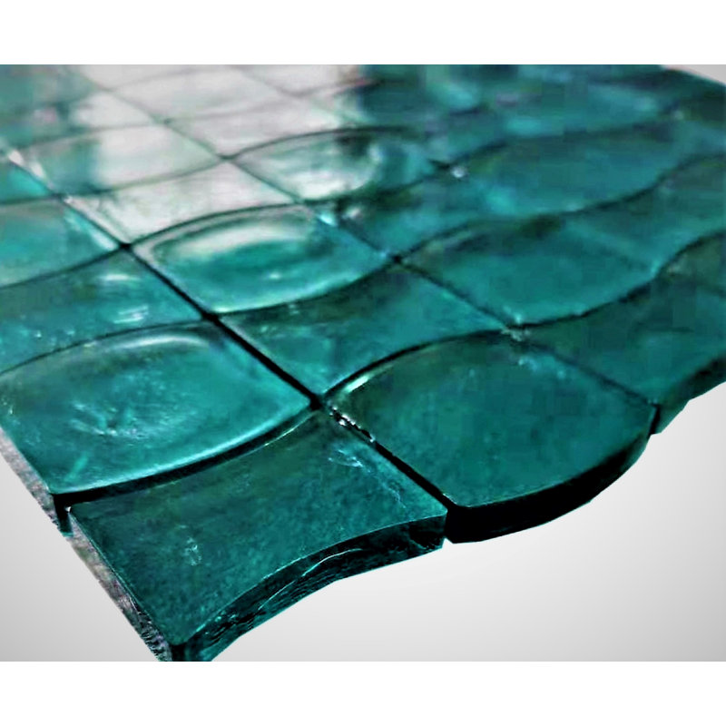 SAMPLE - Frosted Elegance Matte Beveled Glass Subway Tile