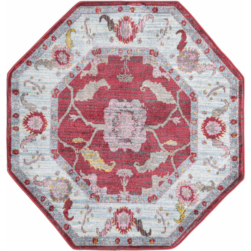 Ikat Indoor Rug, Octagon 4'