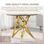 Table de salle à manger ronde 37 pouces, petite table de cuisine ronde avec pieds en métal doré, pouvant accueillir 2 à 4 personnes, table de salle à manger moderne-331632251