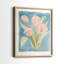 Tulipe, aquarelle, croquis I - reproduction encadrée de qualité supérieure - prête à être accrochée - aucun clou requis - aucun clou requis-2066194486-2066194474