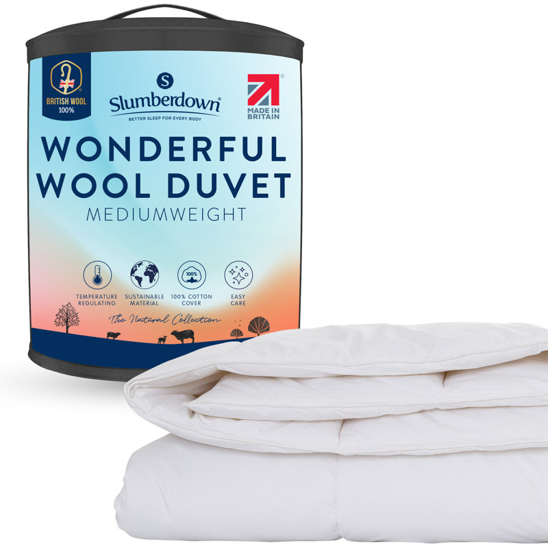Wonderful Wool 7/9 tog Cotton Cover Duvet, Super King