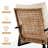 Patio 3-Piece All Weather Wicker Swivel Rocking Bistro Set With Cushions