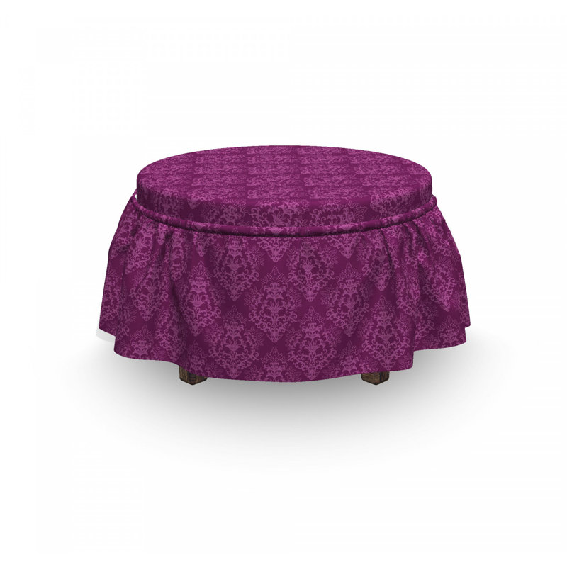 Housse pour classique repose-pieds damassé victorian
