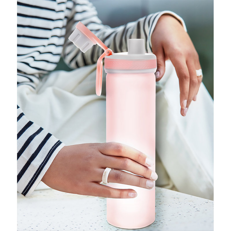 Bouteille d'eau en verre Puroaqua - Gris froid 550 ml / 18,5 oz, Rosé