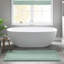 Tapis gris pour salle de bain réversible 100% coton 24 x 60 po 3000 g / m² - supérieur, lavable à la machine, antidérapant, utilisation à long terme recommandée-131220579-131220582