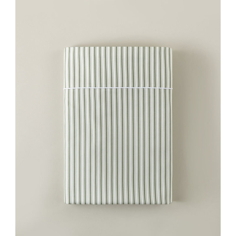 Windsor Stripe Classic Printed Sheet Set, Full/Queen Sheet Set with 2 Pillowcases, Stripe Moss