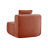 Armless Sofa Velvet- Red