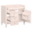 Meuble-lavabo de 36 po sans lavabo supérieur, armoire de rangement moderne avec 2 tiroirs et un tiroir rabattable, structure en bois massif-1645049615