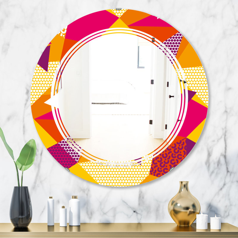 Miroir mural Leaves Hexagon II, H 24 po x l 24 po