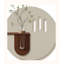 Décoration murale en forme de vase en grès crème de style crème-1376783128