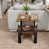 Plateau transparent brun / base noire
