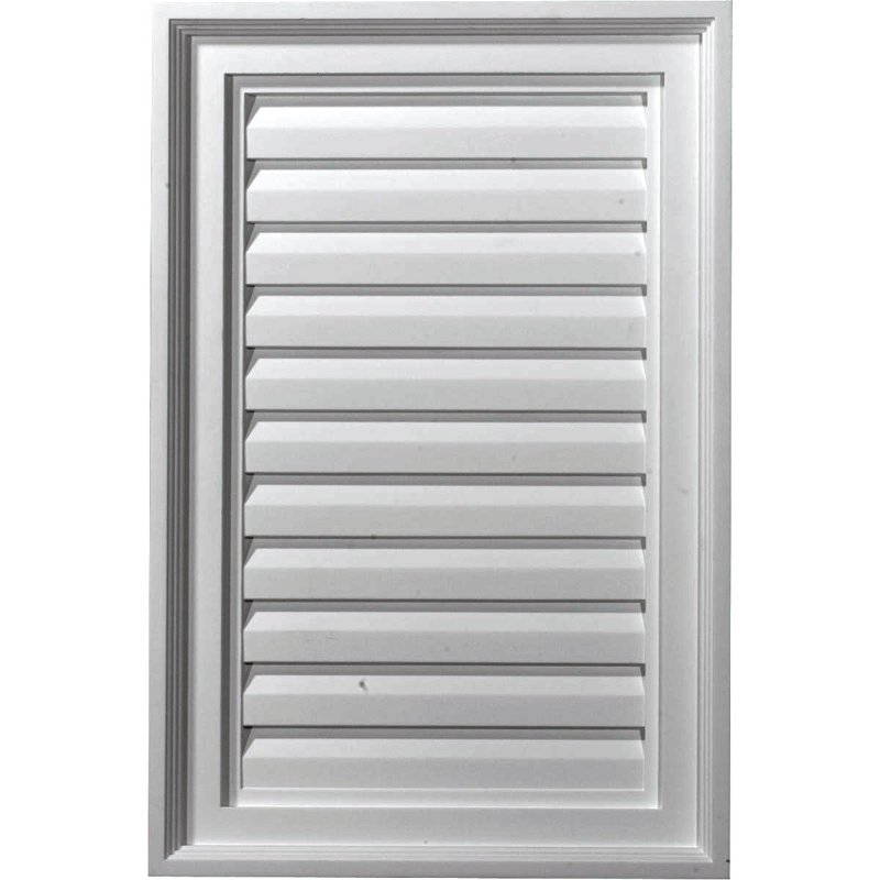 Grille d'aération Urethane Gable, L 16 po x H 24 po, Non fonctionnel