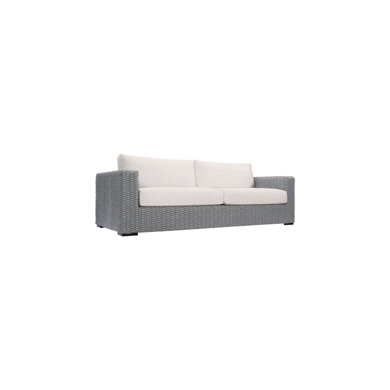 Capri Outdoor Metal Loveseat, White Sunbrella 6063-000