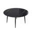 Table de salle à manger moderne en pierre artificielle ronde avec pieds en métal noir - peut accueillir 6 personnes. (Seulement tables, pas de chaises)-1815365973-1819217098
