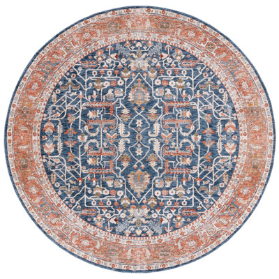 Tapis bleu marine / beige tissé à la machine Ralph Lauren