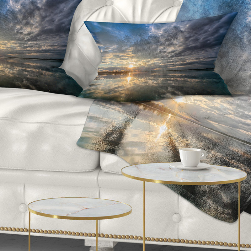 Coussin lombaire à coucher de mer avec coussin lombaire et ciel