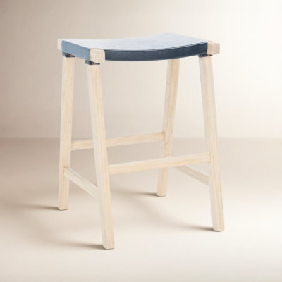 Kellan Genuine Leather Bar and Counter Stool