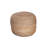 Poby Round Ottoman Pouf, 19 Inch Natural Brown Jute Fiber