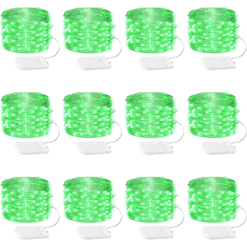 12 Pack Fairy Lights Battery Operated String Lights  20LED Waterproof  Wire Christmas Lights Outdoor,Firefly Mini Lights For Bedroom Party Birthday Wedding Indoor Decorations