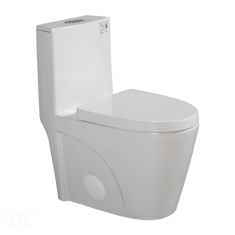 One-Piece Toilet, 1.1/1.60 GPF Water-Efficient Dual-Flush Elongated Comfort Height Floor Mounted, ADA Compliant Toilet with Soft Closing Seat Included