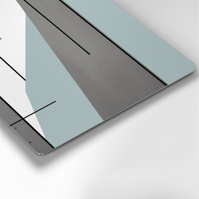 Minimalisme 49, art mural gris en métal, H 11 po x l 14 po