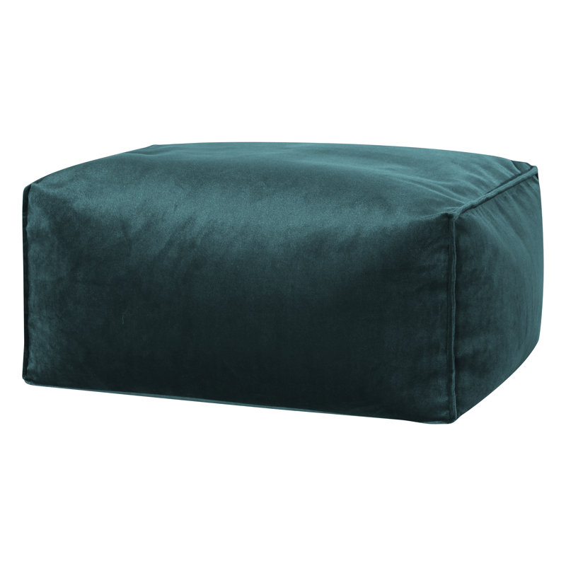 Mattox Velvet Pouf, Petrol Velvet