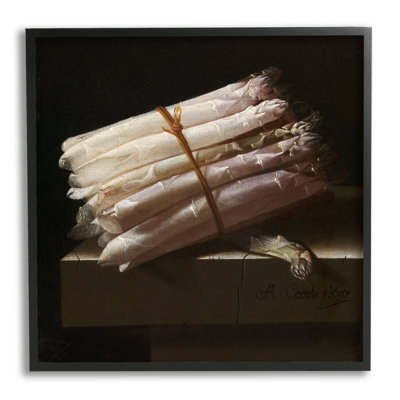 Nature morte avec asperge Adriaen Coorte classique par One1000paintings - peinture sur toile à cadre flottant
