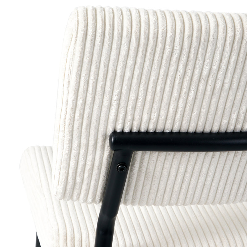Chaise et table de salle à manger Modern Modern, H 29,53 po x L 30,56 po x l 31,79 po, Blanc/Noir
