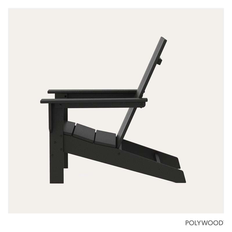 POLYWOOD x AllModern Oversized Adirondack Chair, Black