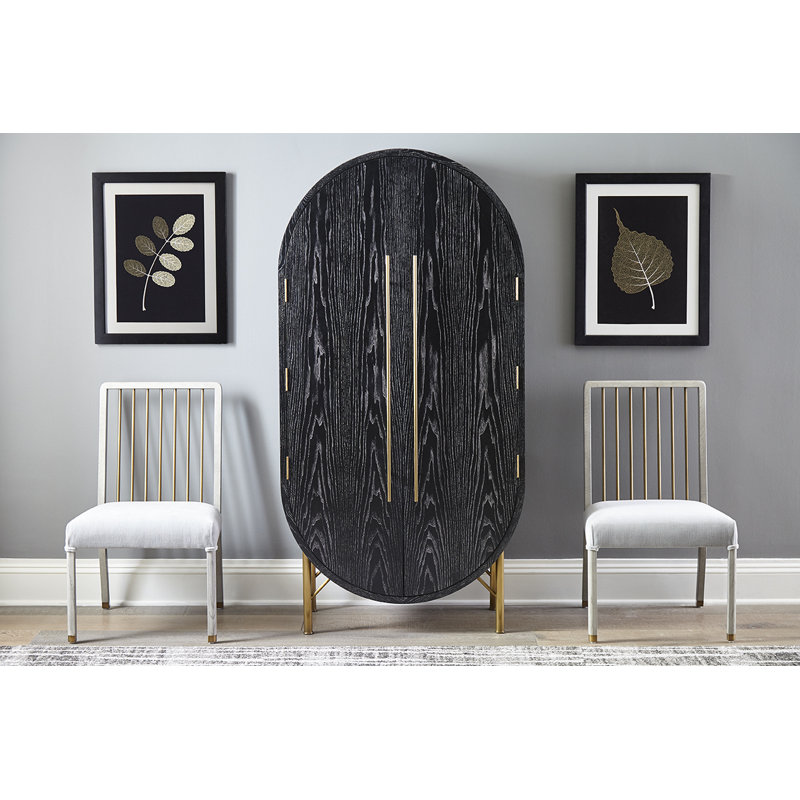 Mullinex Accent Cabinet, Black Limed Ash