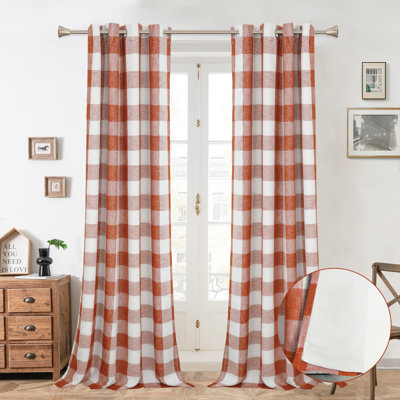 Adamantini Plaid Blackout Thermal Grommet Curtain Panels