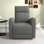 Fauteuil inclinable et pivotant manuel moderne en cuir végétalien souple de 30,7 po de largeur
