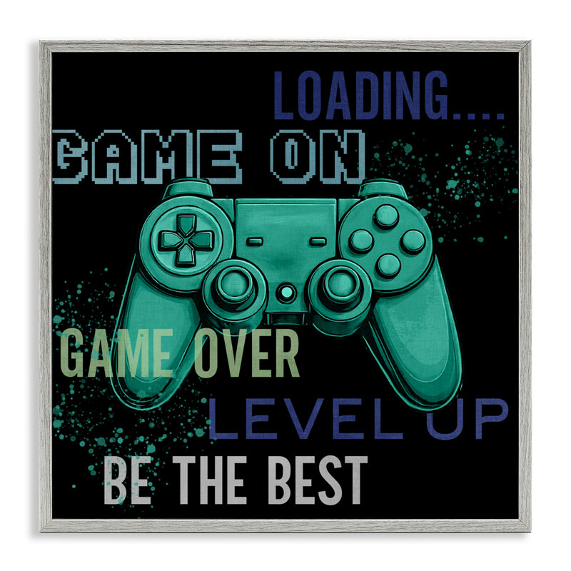 Giclée encadrée par Game On Level Up, conception de Kim Allen, H 17 po x l 17 po, Estampe numérique Farmhouse