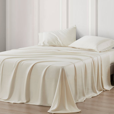 Lyocell Premium 100% Lyocell Silky Soft Modern Contemporary 4 Piece Sheet Set