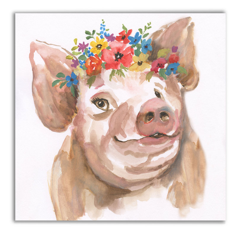 « royal porc », peinture sur toile tendue, H 40 po x l 40 po x P 1,5 po
