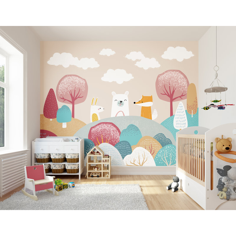 Matte Non-Pasted Wall Mural, 280cm L x 350cm W, Orange