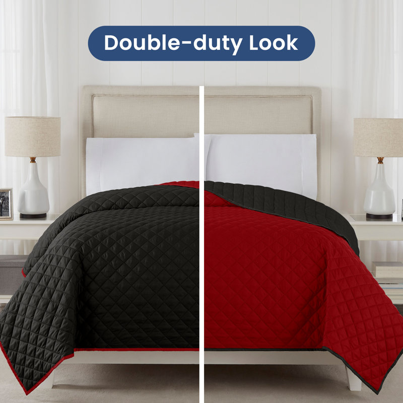 Martex Reversible Coverlet, Twin