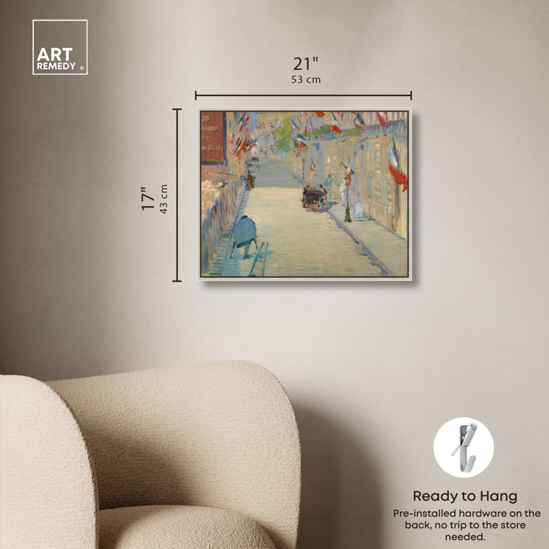 «The Rue Mosnier» par Hokku Designs, Cadre argenté, H 17 po x l 21 po