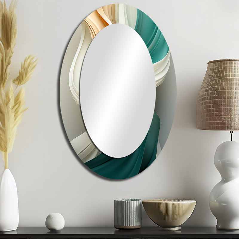 Miroir mural ovale Teal, 36 po x 24 po